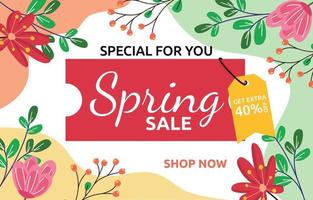 speciale lente verkoop bloem bloemen seizoen marketing banner bedrijf vector