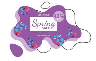 beste prijs lente verkoop bloem marketing zakelijke banner vloeistof stijl vector