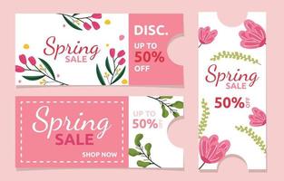 korting lente verkoop bloem bloemen seizoen marketing banner bedrijf vector