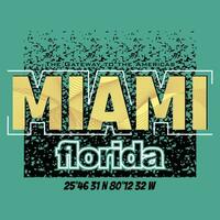 Miami belettering handen typografie grafisch ontwerp in vectorillustratie. vector