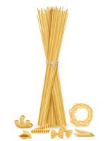 pasta stel pictogrammen vector illustratie