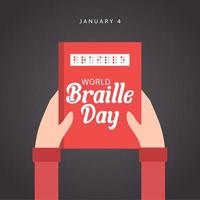 wereld braille dag thema sjabloon vector