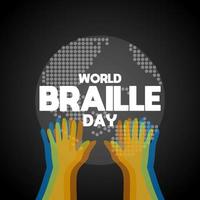 wereld braille dag thema sjabloon vector