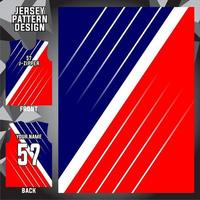 jersey ontwerp vector abstracte patroon sjabloon display voor- en achterkant voor voetbalteams, basketbal, fietsen, honkbal, volleybal, racen, enz.