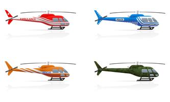 speciale doeleinden helikopters vector illustratie