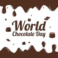 wereld chocolade dag vector ontwerp illustratie.