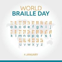 wereld braille dag vectorillustratie. geschikt voor wenskaartposter en banner vector