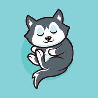 schattige husky hond vector