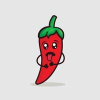 chili mascotte ontwerp vector