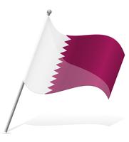 vlag van Qatar vectorillustratie vector