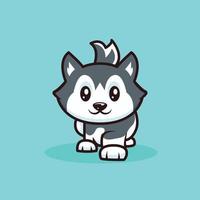 schattige husky hond vector