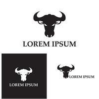 stier hoorn logo en symbool sjabloon pictogrammen app vector