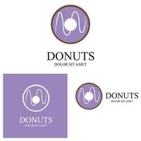 donuts illustratie logo vector sjabloon