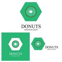 donuts illustratie logo vector sjabloon