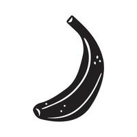 hand getrokken doodle zwarte banaan. vector