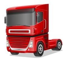 grote rode vrachtwagen vectorillustratie vector