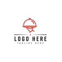 restaurant logo ontwerpsjabloon, merkidentiteit ontwerp voor restaurant vector