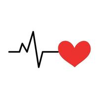 hartpictogram met hartslagsymbool vector