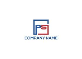 ps eerste logo ontwerp vector pictogrammalplaatje