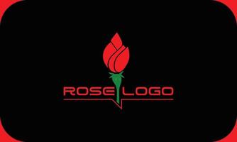 roos logo-ontwerp. bloem logo ontwerp. vector