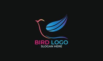 vogel logo. vector vogel logo ontwerp.