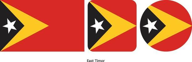 oosten, de vlag van timor, vectorillustratie vector