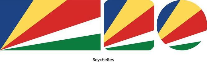 vlag van de Seychellen, vectorillustratie vector