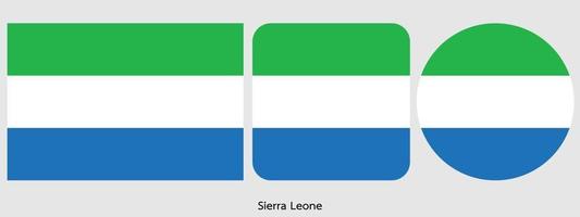vlag van sierra leone, vectorillustratie vector