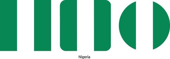 vlag van nigeria, vectorillustratie vector