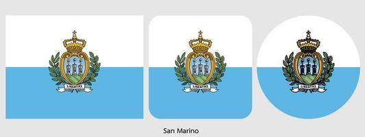 vlag van san marino, vectorillustratie vector