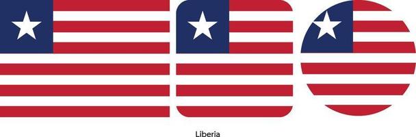 vlag van liberia, vectorillustratie vector