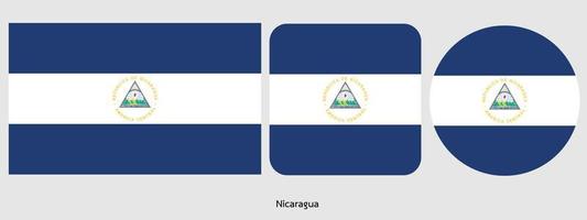 vlag van nicaragua, vectorillustratie vector