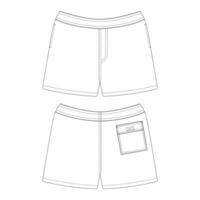 sjabloon zwembroek vector illustratie plat ontwerp schets kleding