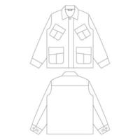 sjabloon jungle vermoeidheid jas vector illustratie plat schets ontwerp schets bovenkleding