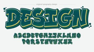 groene moderne graffiti typografie vector