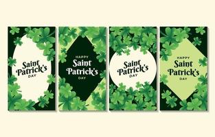 verzameling van Saint Patrick's sociale media-verhaal vector