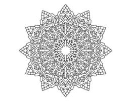 mandala kunst zwart en wit, kleurplaat, decoratie, vector