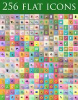 gevarieerde set van platte iconen vector illustratie