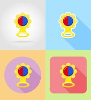 babyspeelgoed en accessoires platte iconen vectorillustratie vector