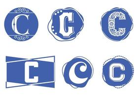 c brief logo en pictogram ontwerpsjabloon vector