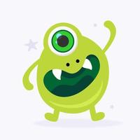 grappig ruimtemonster. schattige alien, planeten, raketten, ufo's. geïsoleerd op een witte achtergrond. vectorillustratie. vector