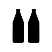 wijnfles silhouet pictogram. alcohol drinken vormelement. vectorillustratie geïsoleerd op een witte achtergrond vector