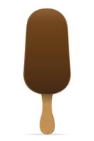 ijs met chocolade glazuur op stok vectorillustratie vector