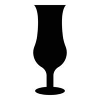 cocktailglas pictogram zwarte kleur vector illustratie vlakke stijl afbeelding