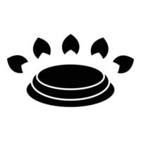 gasbrander fornuis symbool type kookoppervlakken teken gebruiksvoorwerp bestemming paneel pictogram zwarte kleur vector illustratie vlakke stijl afbeelding
