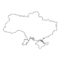 kaart Oekraïne pictogram overzicht zwarte kleur vector illustratie vlakke stijl afbeelding