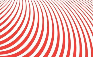 rode en witte kromme lijn effect textuur streep achtergrond sjabloon dekking vector ontwerp
