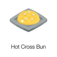 hot cross bun-concepten vector