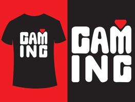 eenvoudig gaming typografie t-shirt ontwerp vector