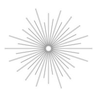 zonnestralen zonnestraal concept pictogram overzicht zwarte kleur vector illustratie vlakke stijl afbeelding